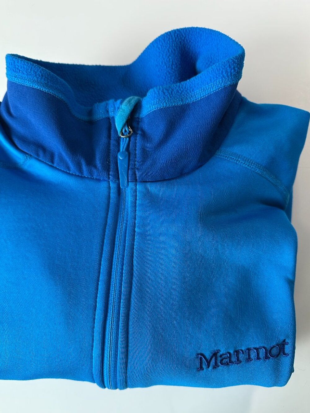 Marmot Men's Large Blue Quarter Zip Fleece Pullover Hiking Outdoor - Picture 2 of 7